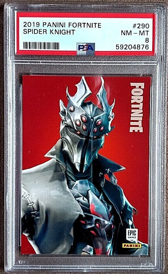 2019 Panini Fortnite 1st Series Spider Knight Card #280 ~ PSA 8 NM-MT USA Print