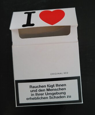 I love ______ Lucky Strike, leere Box, Zigarettenschachtel, Geschenkverpackung