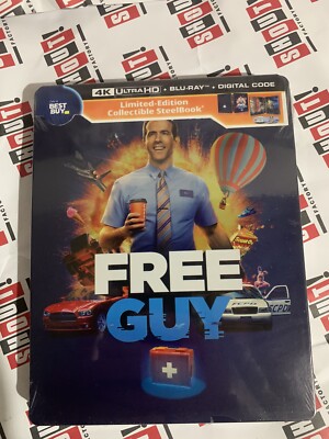 Free Guy 4K OOP Best Buy Exclusive STEELBOOK 4K+Blu-ray+Digital. Ryan Reynolds