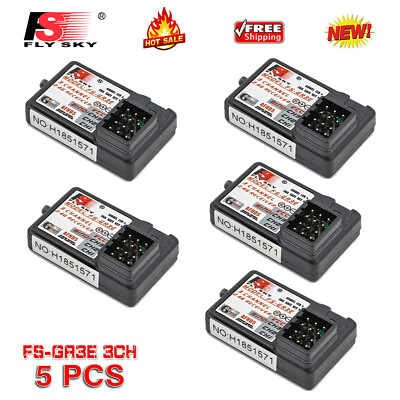 5PCS Flysky FS-GR3E AFHDS 3CH Receiver For Car Truck FS-GT2 FS-GT2B FS-GT3B I2W1