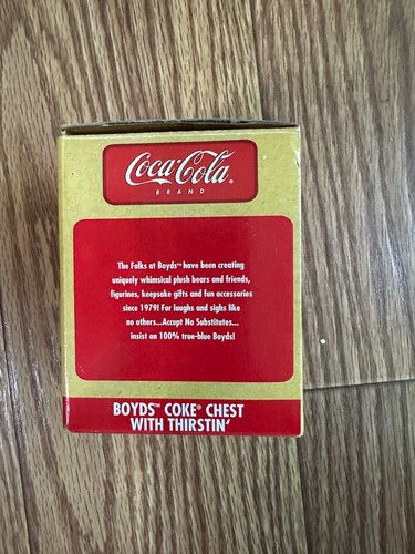 RARE BOYDS BEARS COCA COLA TREASURE TRINKET BOX W/THIRSTIN 919910 NIB - Picture 6 of 10