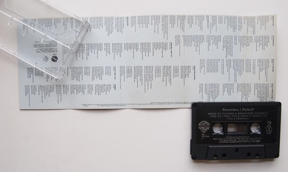 PRETENDERS - PACKED! (SIRE 9262194) 1990 CANADA CASSETTE TAPE ORIGINAL CASE, EX - Image 3 of 4