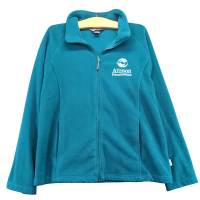 Allison Transmission Landway Women's Fleece Jacket Medium Blue Vintage Made USA
