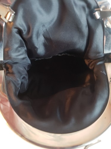 Vintage Jessica McClintock Black Velvet Beaded Kisslock Evening Purse Prom - Picture 7 of 8