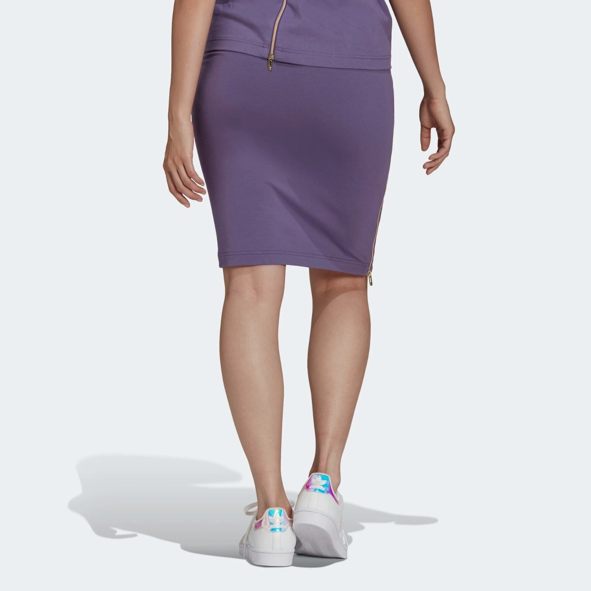 Adidas Midi Skirt LARGE Tech Purple Gold Zipper NWT!! | eBay