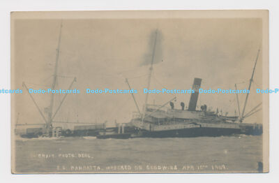 C013643 S. S. Mahratta. Wrecked on Goodwin. Craik. Foto. Deal. 1909