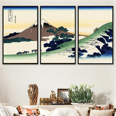 Set 3 Art Canvas Tokyo Fuji Ukiyoe Japanese Paint poster Wall Decor Unframed P30