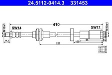 ATE 24.5112-0414.3 Bremsschlauch für ALFA ROMEO