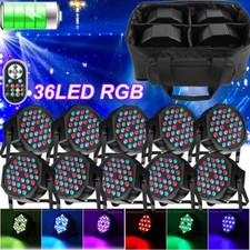 Rechargeable Par Lights 108W RGB Battery Powered Wireless 36LED Par Lights w/Bag