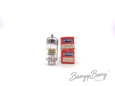 2 Vintage Raytheon 6BQ7A/ECC180 Double Triode RF  Audio Vacuum Tube Valve- Bangy