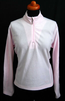 AGON Active Golf Pullover Sweater Sz 42 Fleece Zip Lightweight Pink Soft D-1696
