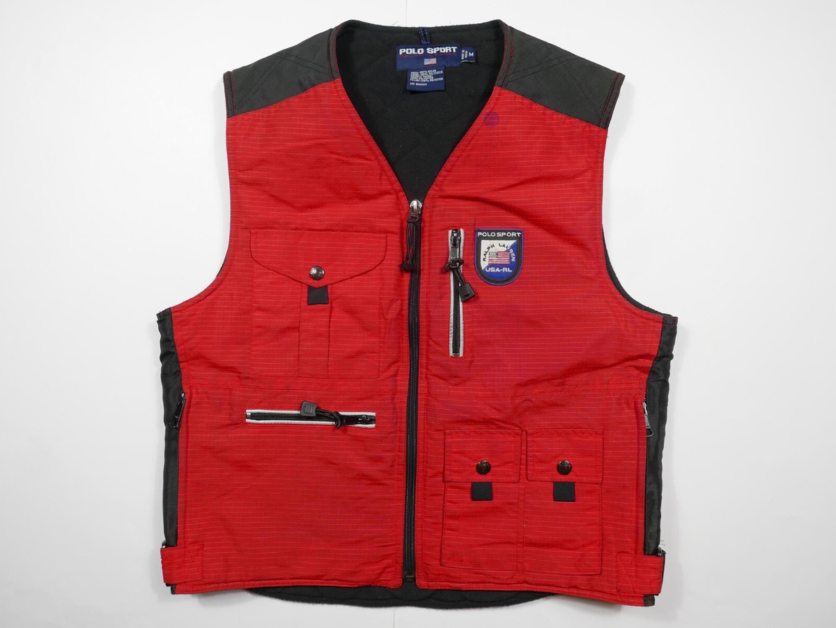 Polo Ralph Lauren Sport Vest Jacket Nylon Mountain Cargo 