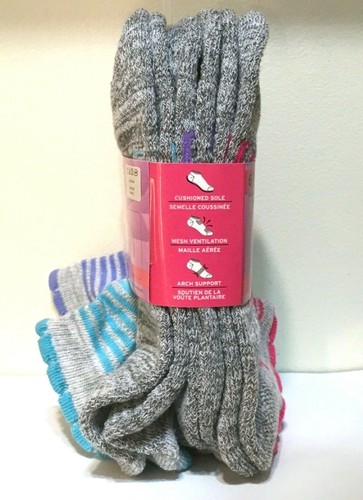 S Sport by Skechers 6pk Low Cut Girls Socks Assorted Shoe Size 9-3.5 NEW IN PACK - Picture 3 of 6