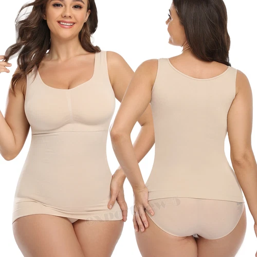 Women Cami Shaper with Built in Bra Tummy Control Sleevess Tank Top Shapewear - Picture 18 of 20