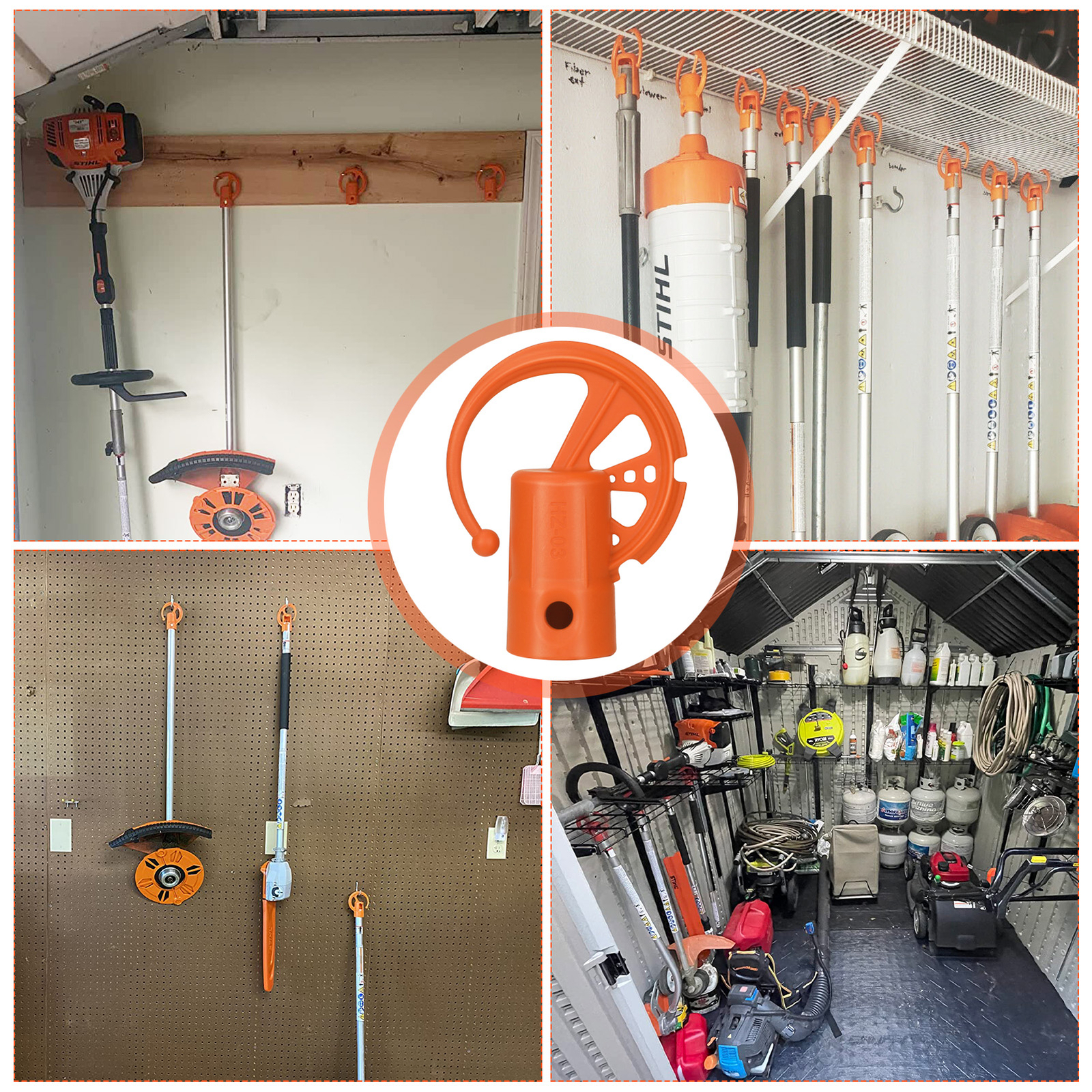 6 Pack Stihl Hanger for Kombi System Attachments Edger and Straight Trimmer eBay