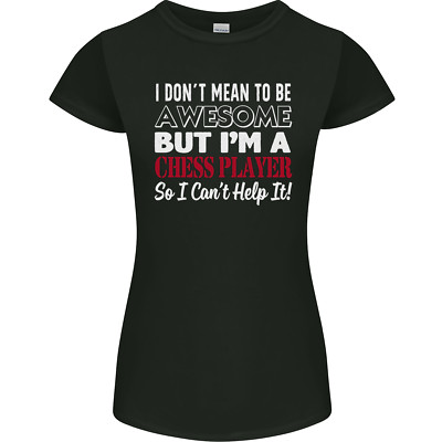 I Dont Mean to Be Chess Player Womens Petite Cut T-Shirt