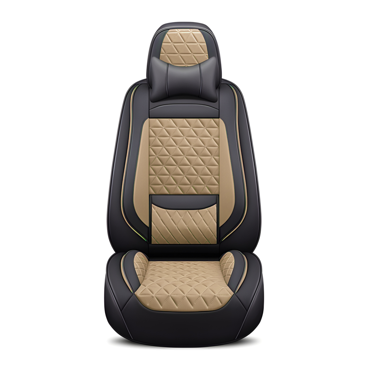 Universal Car Seat Cover Full Set Leather 5-Seats Front Rear Protector -3 colour