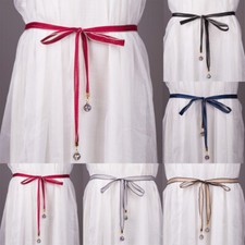 Women Solid Lace Skinny Chain Waist Belt Dress Jeans Corset Waistband One Size