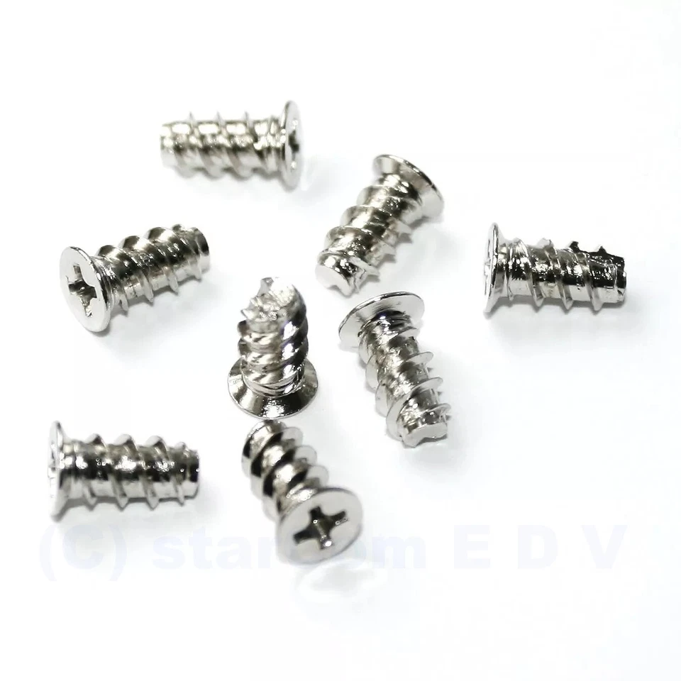 8x Lüfter-Schrauben für PC-Gehäuse silber Fan Screws Lüfterschrauben Computer