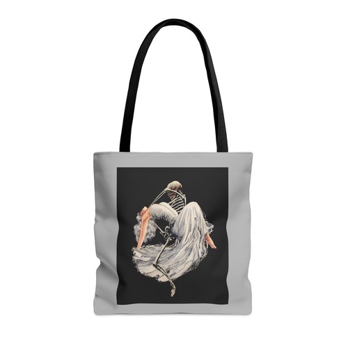 Vintage Gothic Beautiful Skeleton Tote Bag Goth Alt Horror Dance Gothic Romance