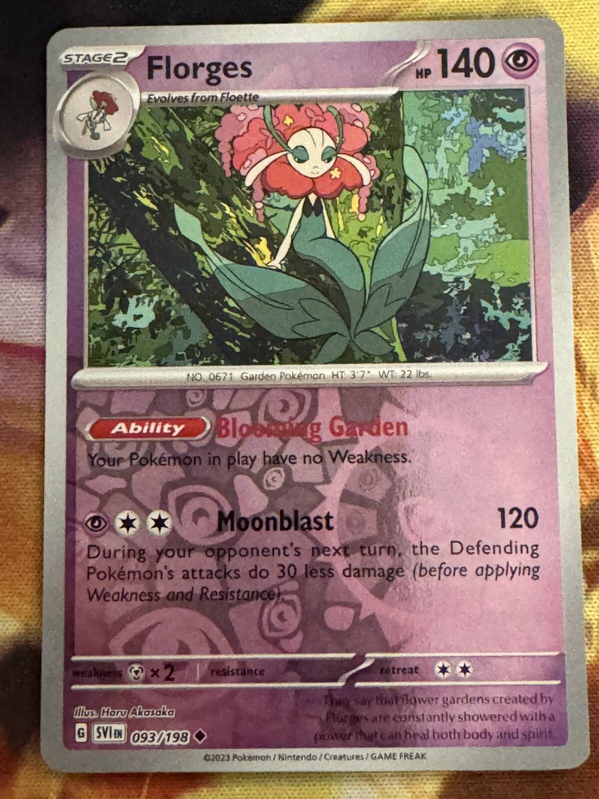 Pokémon TCG Florges 093/198 Sv01: Scarlet & Violet Base Set Reverse Holo