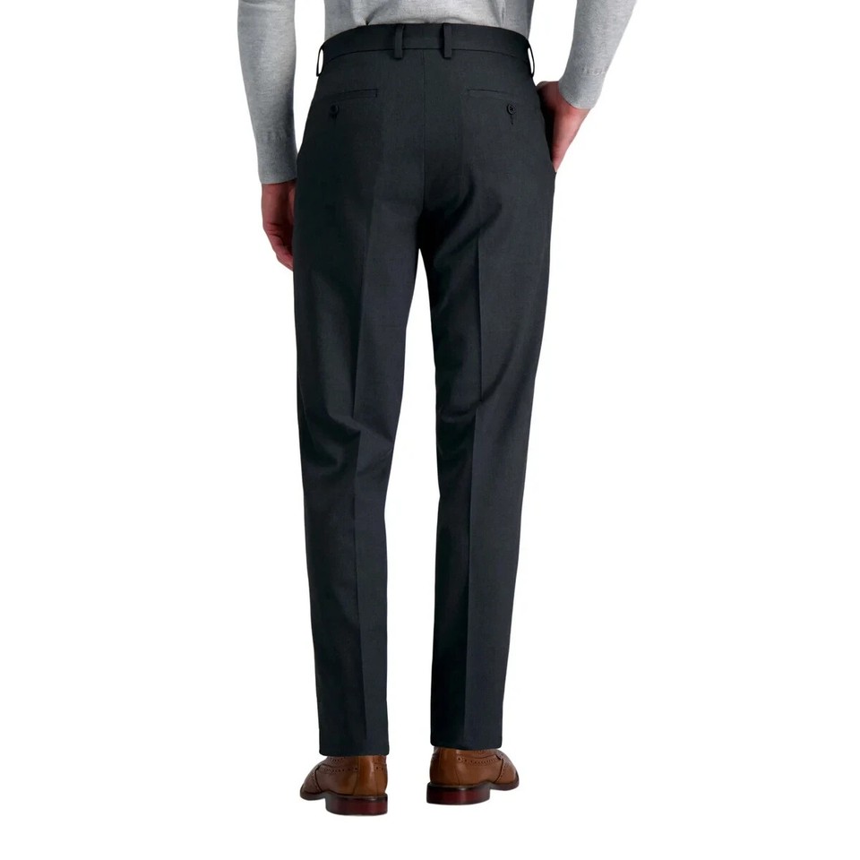 Haggar Men’s Slim Straight Flex Dress Pants Flat Front Stretch Business ...