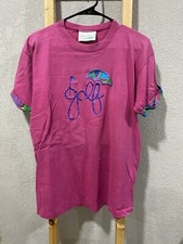 Vintage Embroidered Golf T Shirt Women’s Size S Made In USA