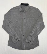 Kit and Ace Shirt Men Large Gray Long Sleeve Button Up Tech Stretch Casual