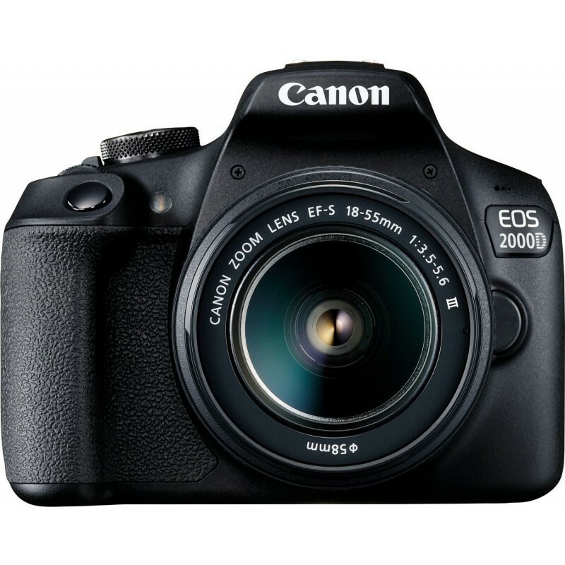 Canon EOS 2000D / Rebel T7 with EF-S 18-55mm III Lens + 64GB + EXT