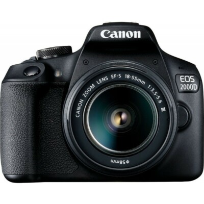 Canon EOS 2000D / Rebel T7 with EF-S 18-55mm III Lens + 64GB + EXT