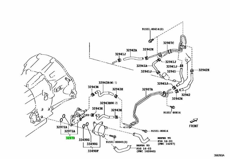 Aceite de transmisión OEM Toyota Tundra Sequoia Lexus LX570 con conjunto de enfriador de termostato Foto 2 de 2
