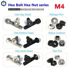 M4 Hex Cap Head Button Head Sunk Head Screws Bolts Hex nuts Locknut Flange nuts