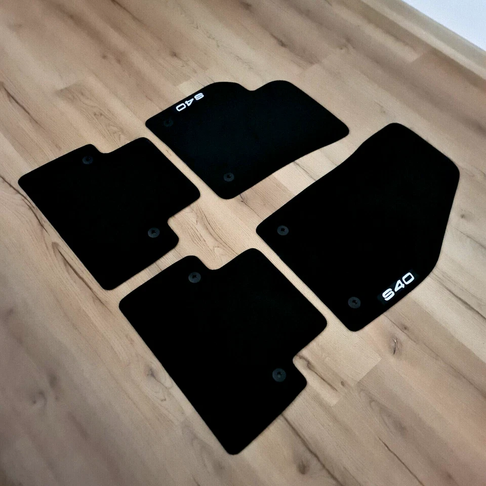 Alfombrillas coche terciopelo para Volvo S40 04-2012 impermeables alfombras negras forros automáticos Foto 4 de 4
