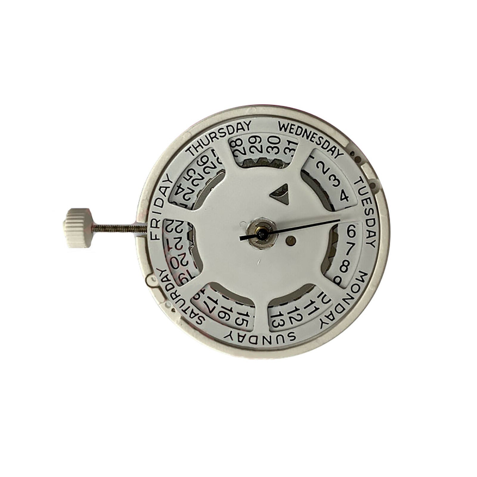 3-Hand 1-Jewel Dual Calendar Quartz Movement Replacement for Swiss ISA 1198 Watch
