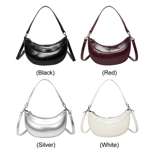 Women PU Stylish Underarm Bag Adjustable Strap Trendy Tote Handbag Commuting Bag - Bild 8 von 24