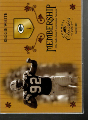 B4351- 2003 Donruss Classics Mitgliedschaft #M11 Reggie Weiß / 1500 - Nm-Mt