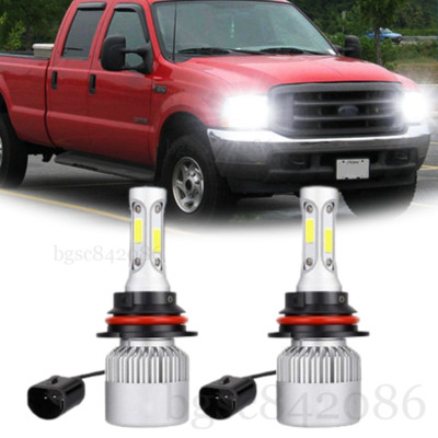 9007 White LED Headlights Bulbs for Ford F250 F350 Super Duty 99-04 Hi-Lo Beams