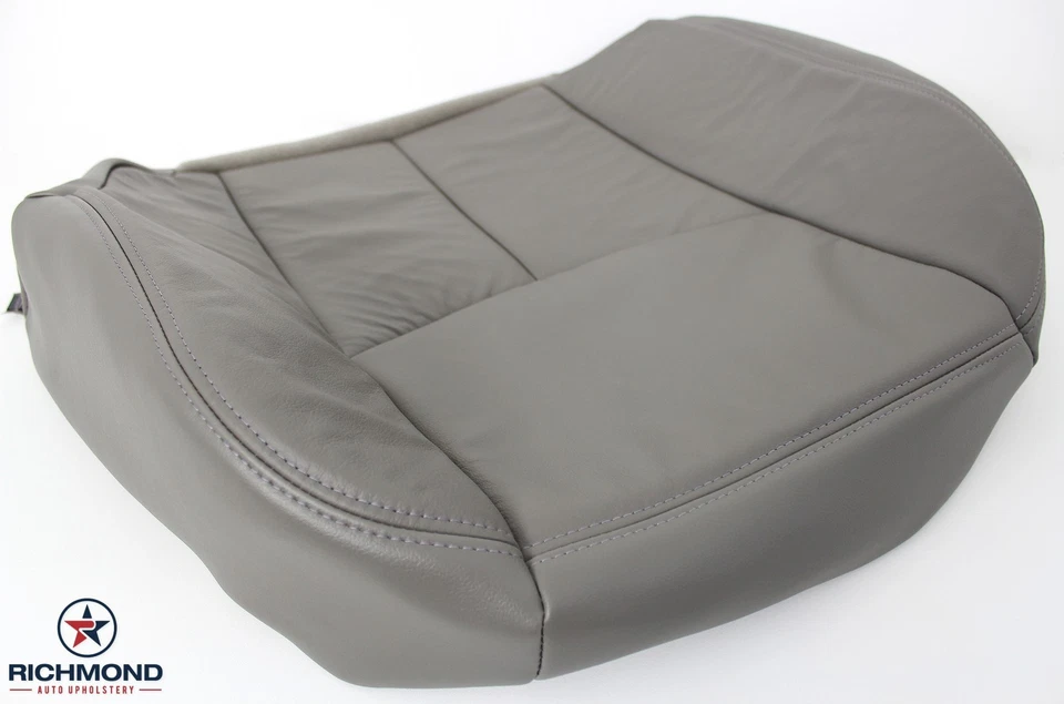 GMC Sierra 2500HD 2004 - Cubierta de asiento de cuero de repuesto inferior del lado del conductor gris Foto 3 de 4