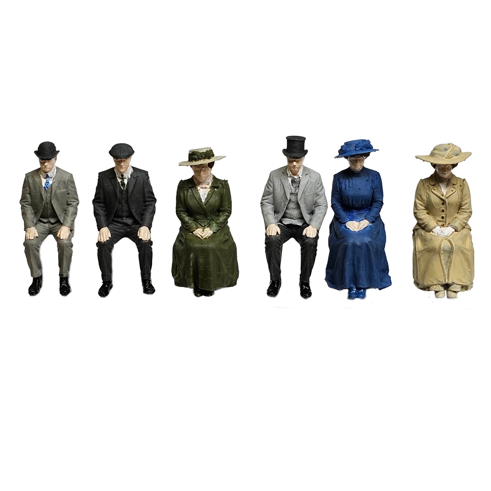 FG53 Edwardian Sitting Passenger Figures (x6) unpainted OO scale | eBay UK