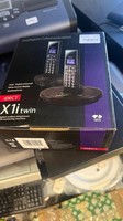 iDECT Xi Twin  Cordless Home Phones Telephones Blue LCD Screen Answering Machine