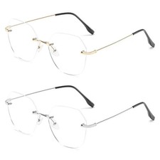 1.0 -4.0 Frameless Frame Anti Blue-ray Eyewear Optical Glasses Eyeglasses Myopi