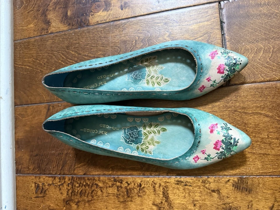 Irregular Choice Women’s Blue Floral Low Heeled Shoes Size 8 Size 39 - Image 2 of 4