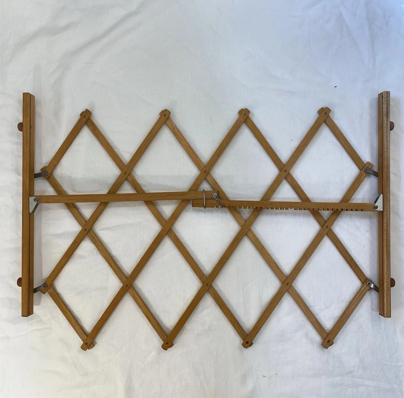 60’s Vintage Wooden Adjustable Accordion Pet & Baby Gate Up to 42” Opening