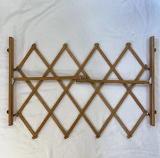 60 s Vintage Wooden Adjustable Accordion Pet Baby Gate Up to 42 Opening