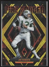 2022 Panini Phoenix #FF-4 Joe Namath Fire Forged Yellow #/75
