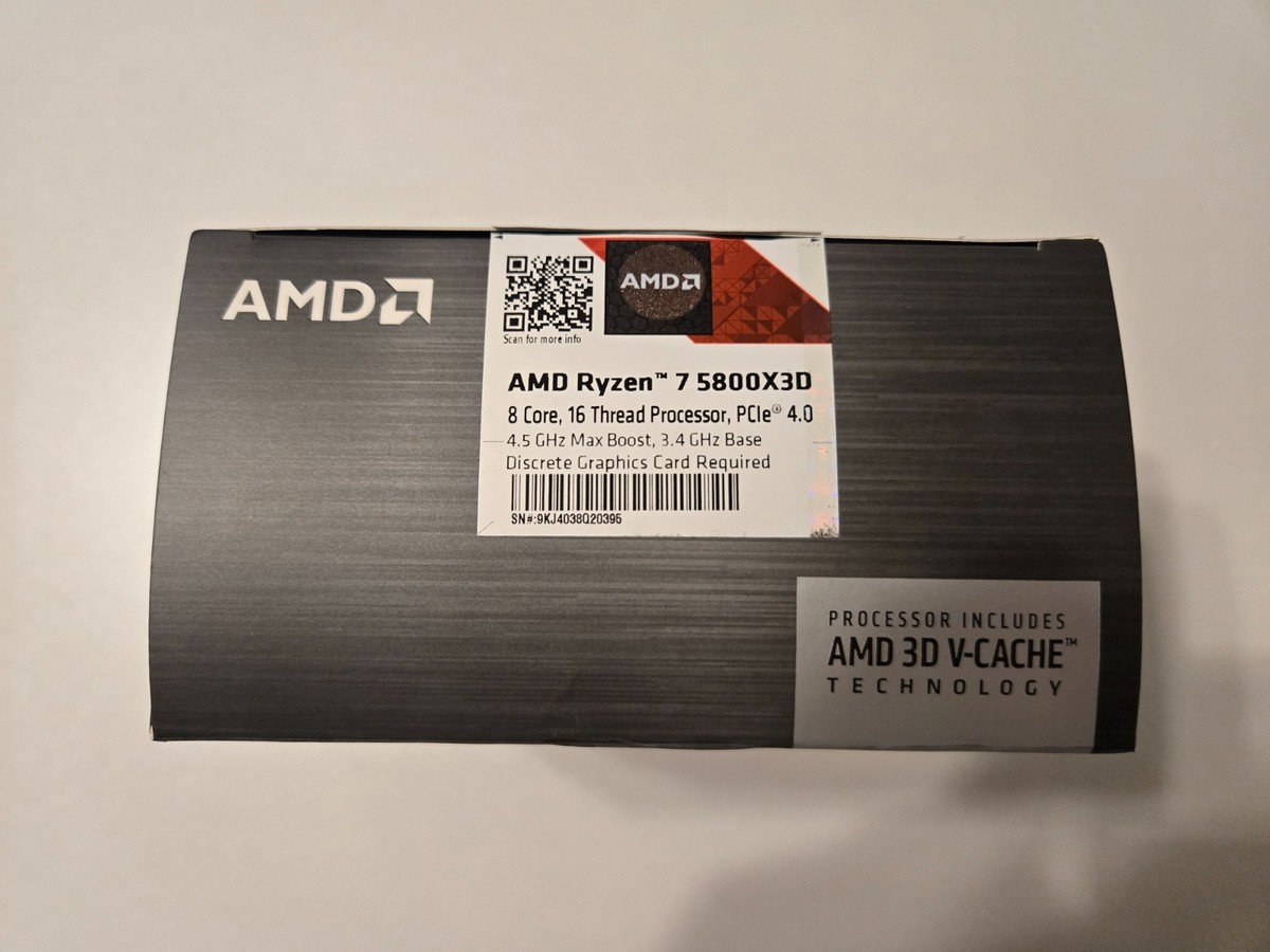 AMD Ryzen 7 5800X3D Processor (3.4GHz, 8 Cores, AM4) - 100