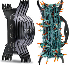 8Pack Christmas Light Storage Holder, All-Purpose Holiday Light Organizer, Black