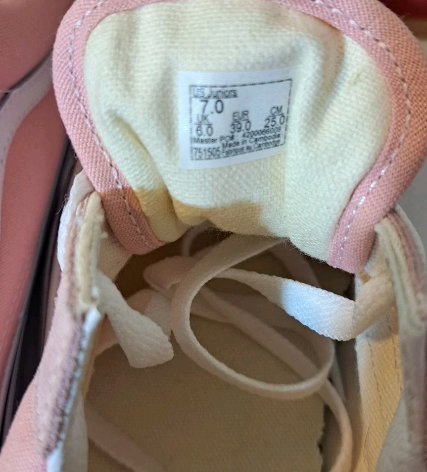 Vans Kids Girls Old Skool Lace Up  Sneaker, Canvas Powder Pink US 7  thumbnail 10