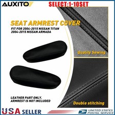 Fit Nissan Armada Titan 2004-15 Side Seat Armrest Leather Cover Skin Black 1-10x