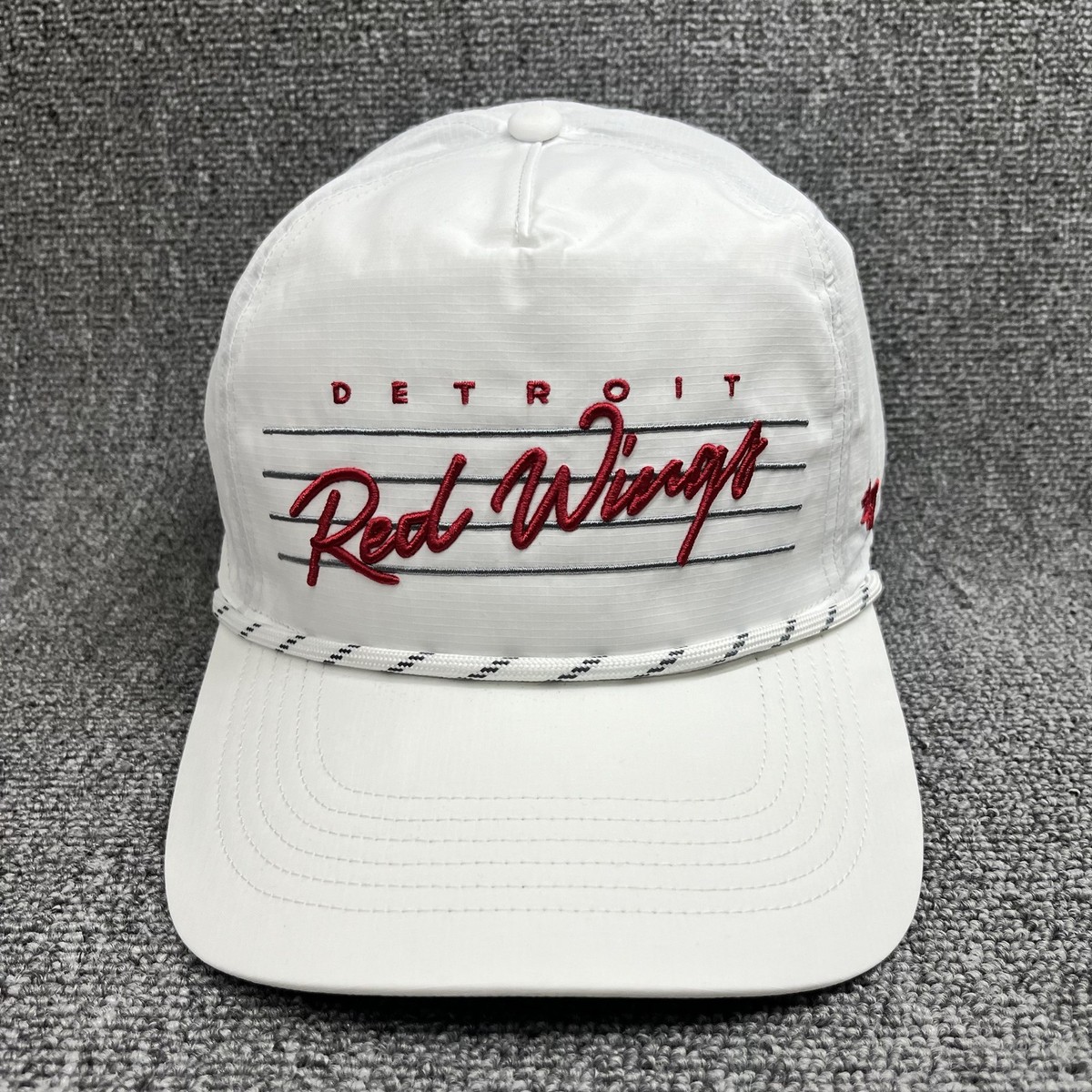 Detroit Red Wings '47 Brand White Ripstop Rope Hitch Snapback Hat NHL Cap